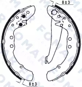 Комлект тормозных накладок FOMAR Friction FO 0572